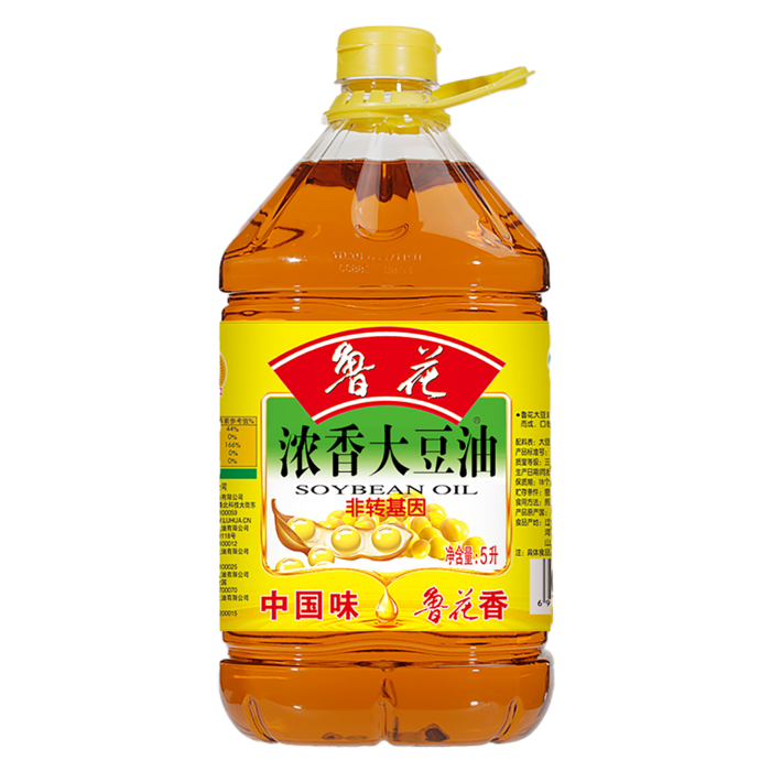 鲁花大豆油5升 (2)超市商品白底图免抠实物摄影png格式图片透明底