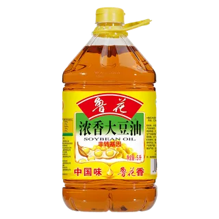 鲁花大豆油5升 (2)超市商品白底图免抠实物摄影png格式图片透明底