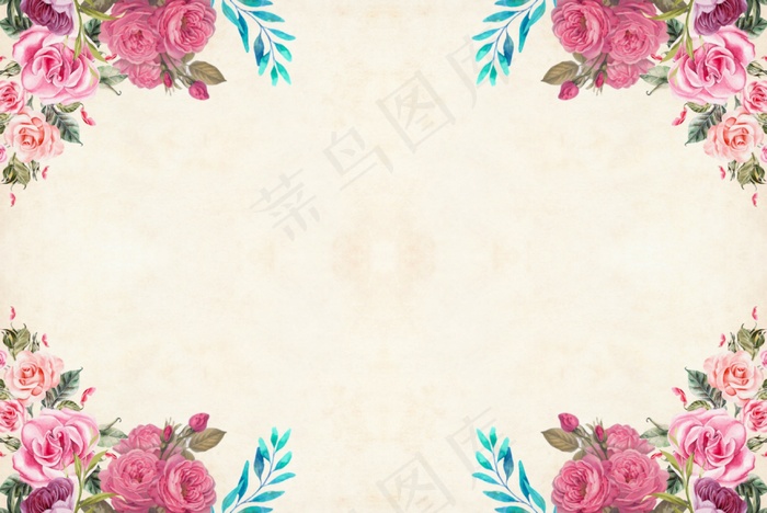 鲜花边框背景图片