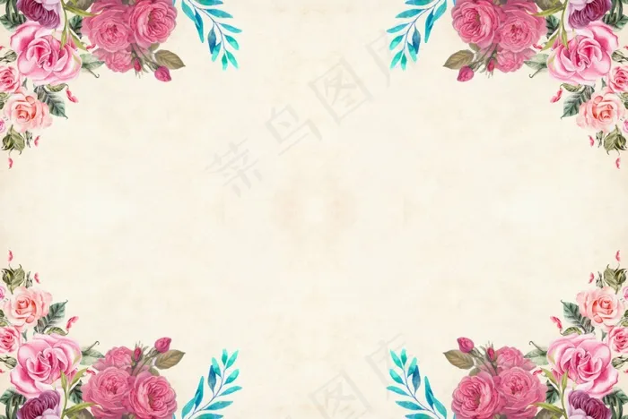 鲜花边框背景图片