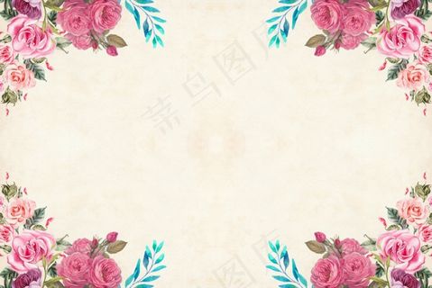 鲜花边框背景图片