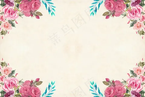 鲜花边框背景图片