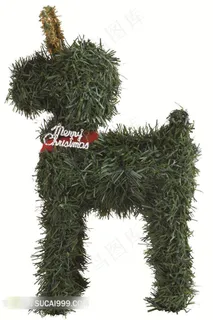 圣诞节耶诞节元素 圣诞节装饰草编麋鹿