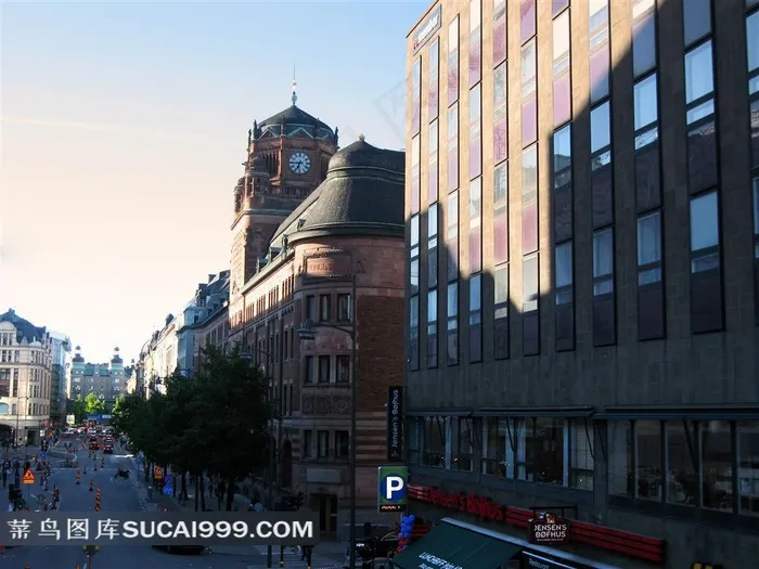 欧洲城市街道景观图片