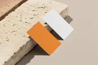 石头背景高档轻奢名片样机