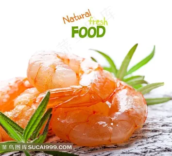 鲜虾传统美食设计素材