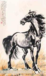 水墨画马马年素材 水墨画马马年素材