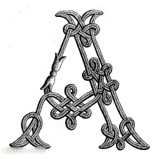 时尚花纹字母A 时尚花纹字母A