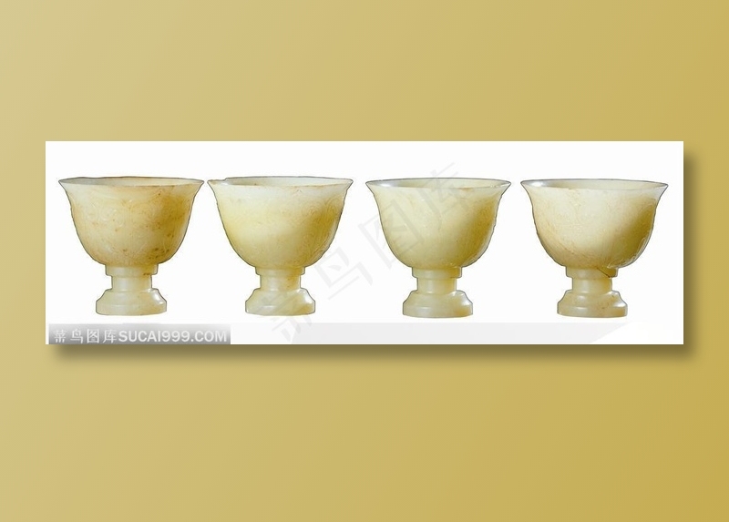 传统工艺-精美的玉酒杯