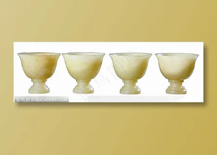 传统工艺-精美的玉酒杯