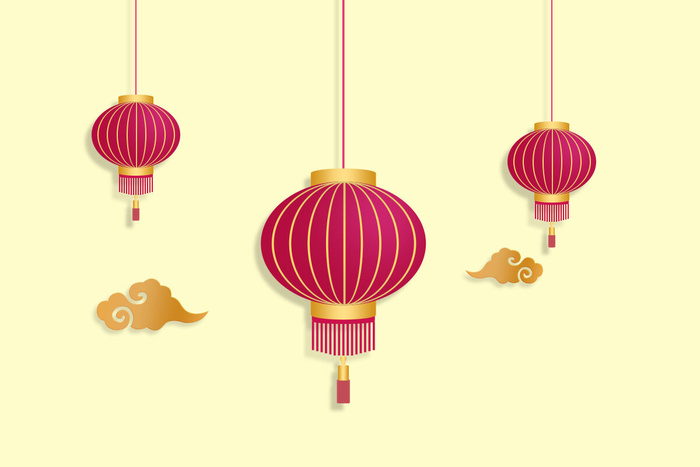 中国风古典传统图案边框纹理祥云灯笼装饰线条PSD背景素材psd模版下载