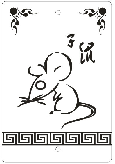 新十二生肖54cdr矢量模版下载