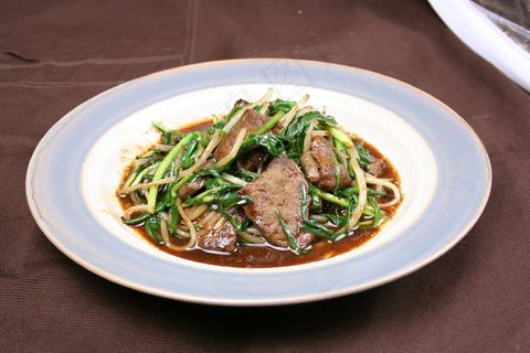 家常菜|美食|菜谱|菜单|0710牛肝炒韭菜