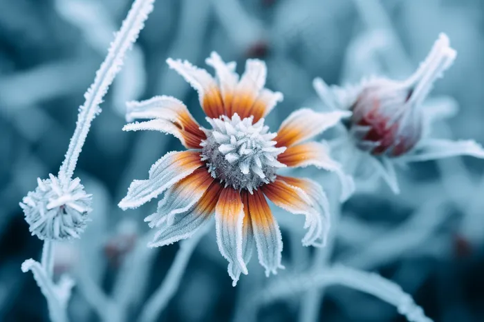 白霜花朵植物摄影图 (4032x2688)