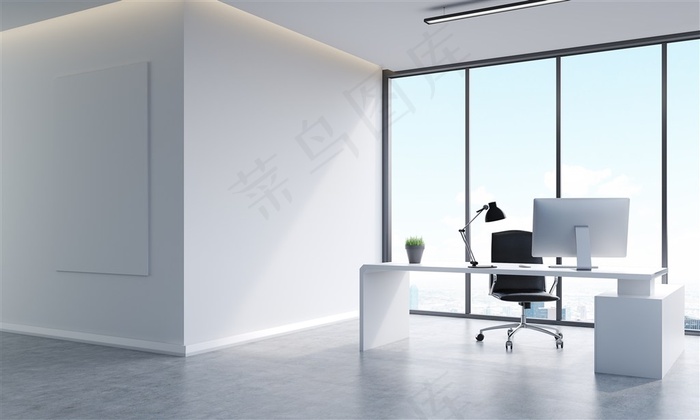 高档简约办公室装修素材图