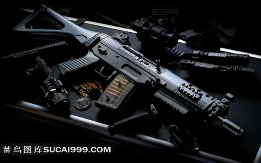 一把黑色机关枪