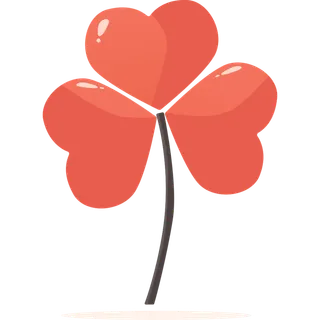 心形四叶草元素