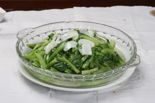 口蘑浇油小白菜