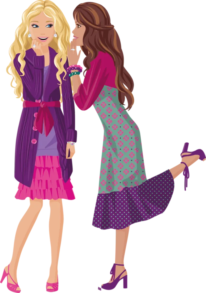 时尚女郎卡通简笔