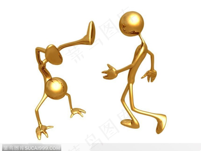 3D小金人-翻跟斗