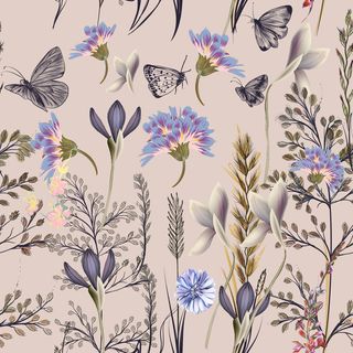 花卉唯美手绘花朵面料纹理手机壳布料面料印花服装矢量图案素材