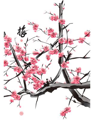 中国山水画水墨图案素材33