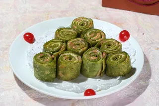 绿色卷心饼