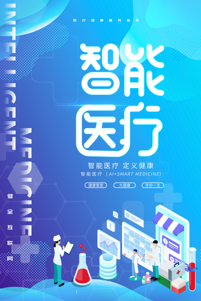 智能医疗广告PSD素材