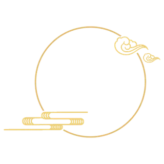 中国风中式传统祥云图案国潮古风边框云纹装饰元素PNG免抠素材图