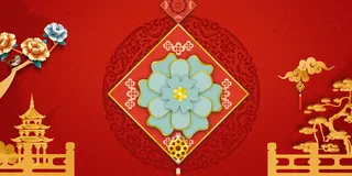 2022虎年新年春节卡通模板喜庆节日背景