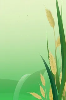 国风青色小麦简约背景