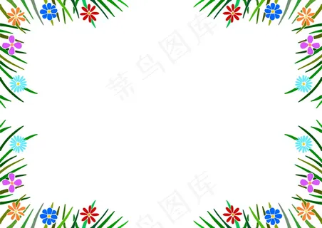 花草边框背景图片