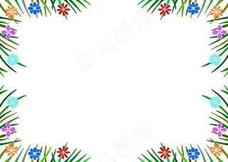 花草边框背景图片