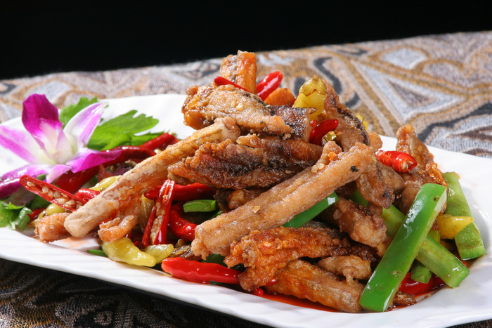 双椒炒带鱼1-福源菜馆