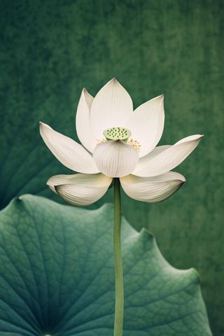 绿色莲花莲子简约背景