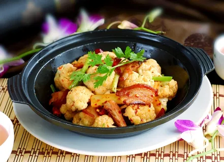 干锅美食焖锅湘菜麻辣香辣纸锅干锅花菜