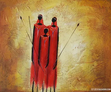 艺术人物复古插画