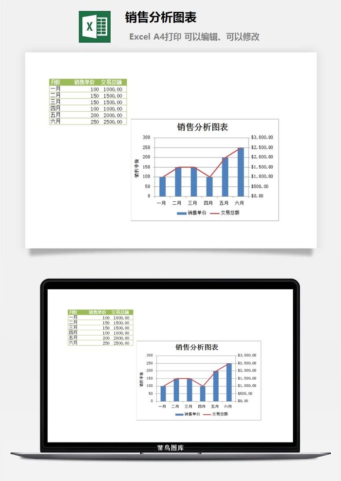 销售分析图表excel模板