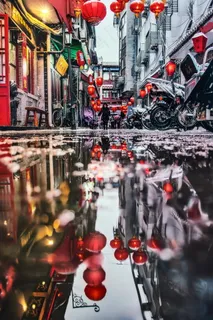 中国风街道建筑景观图片 中国风街道建筑景观图片
