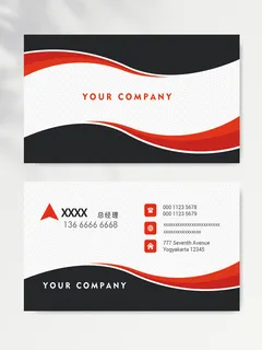 简洁名片图片模版