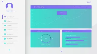 可视化大数据科技网页后台管理图表软件AI界面PSD模版素材源文件