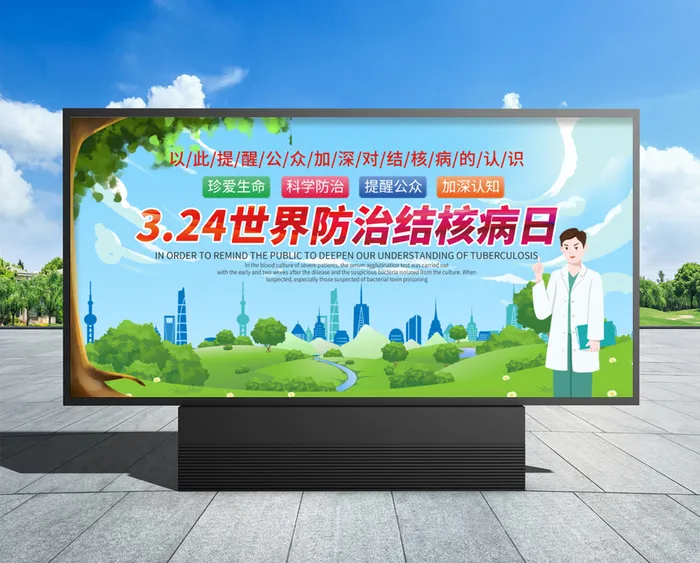 世界防治结核病日 世界防治结核病日宣传栏psd模版下载