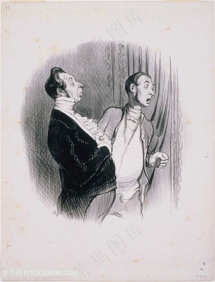 奥诺 · 杜米埃(1808-1879)-《新生活的美丽》手绘插画