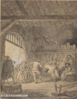 木屋房子艺术风景画装饰画