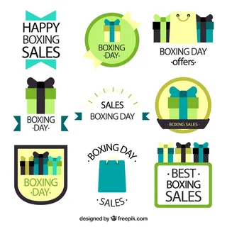 免抠彩色节礼日标签