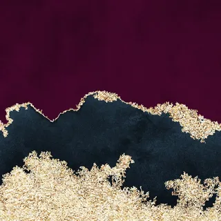 红色绿色金属金色水彩晕染金箔纹理背景图片