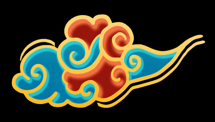 中国风中式国潮敦煌云纹祥云插画图案云朵云彩元素PSDAI设计素材