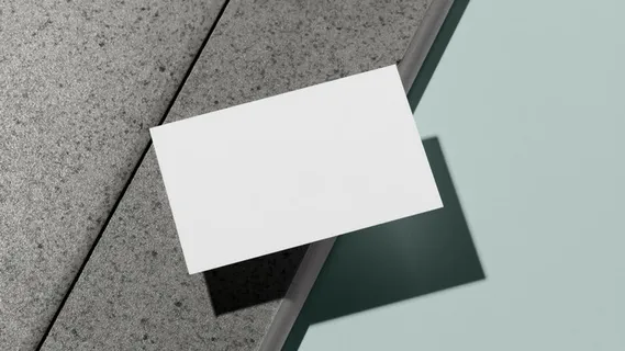 石块背景单面高档轻奢名片样机