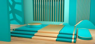 中国风国潮电商促销首页海报C4D背景图3D场景立体设计PSD素材模板