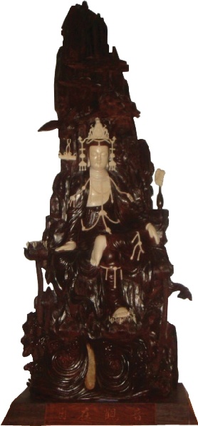 雕塑观音木材素材